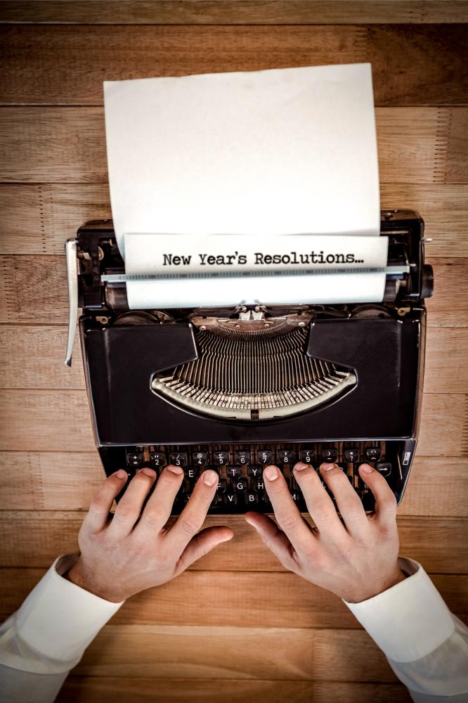 composite image of new years resolutions